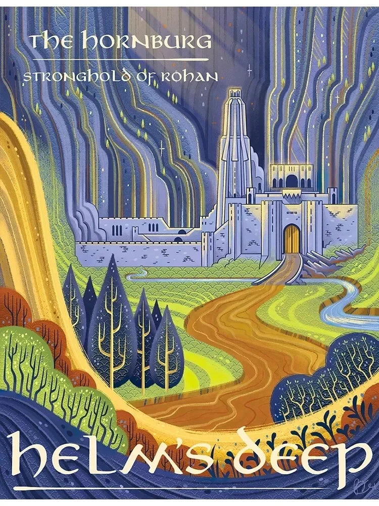 Middle Earth Landmarks Canvas Posters