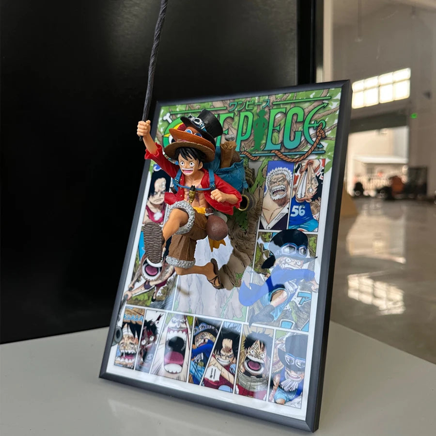 30cm One Piece Luffy, Ace and Sabo Figure Art Posters