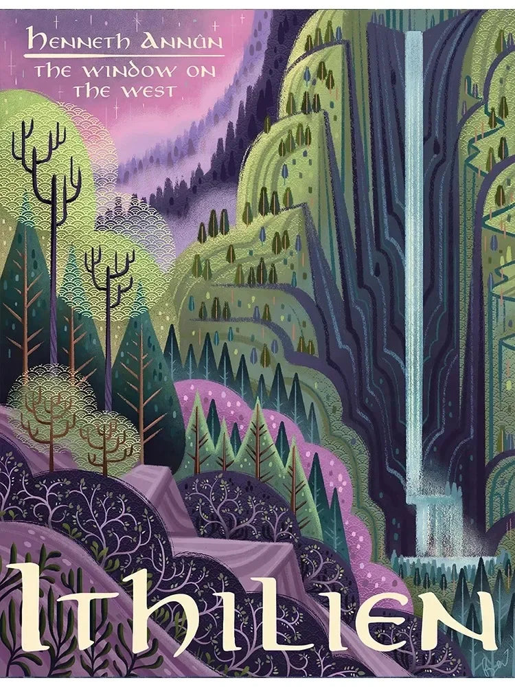 Middle Earth Landmarks Canvas Posters