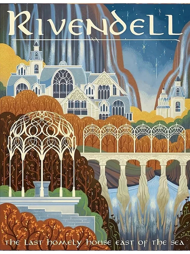 Middle Earth Landmarks Canvas Posters