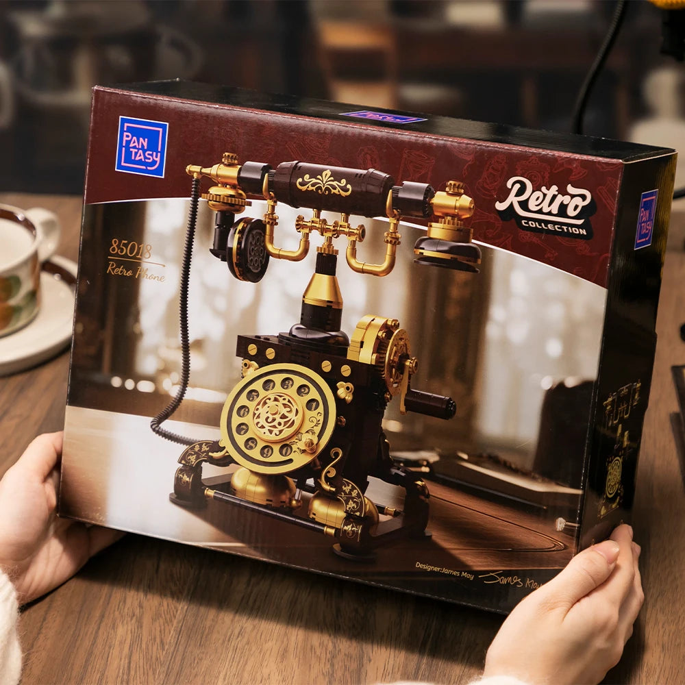 Retro Vintage Rotary Phone Building Set