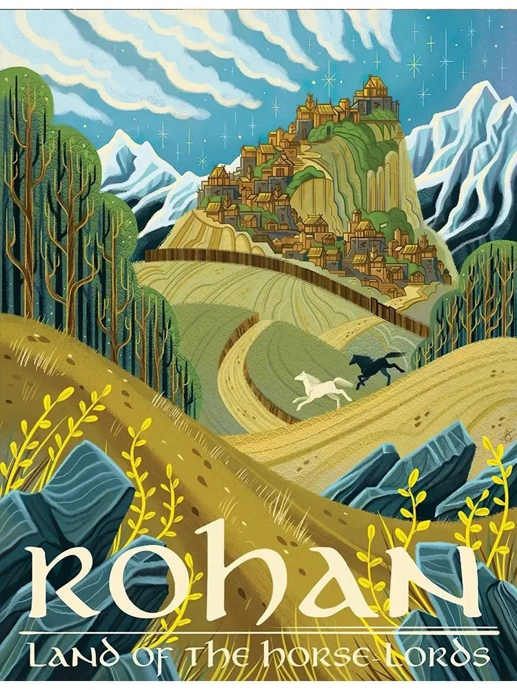 Middle Earth Landmarks Canvas Posters