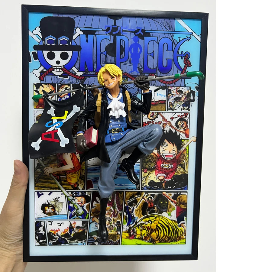 30cm One Piece Luffy, Ace and Sabo Figure Art Posters