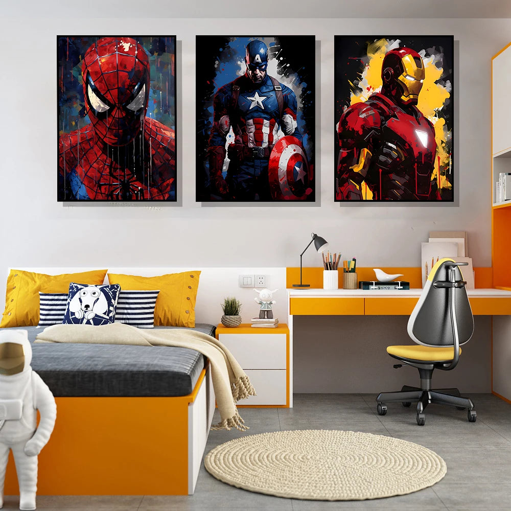 Marvel and DC Superheroes Canvas Posters
