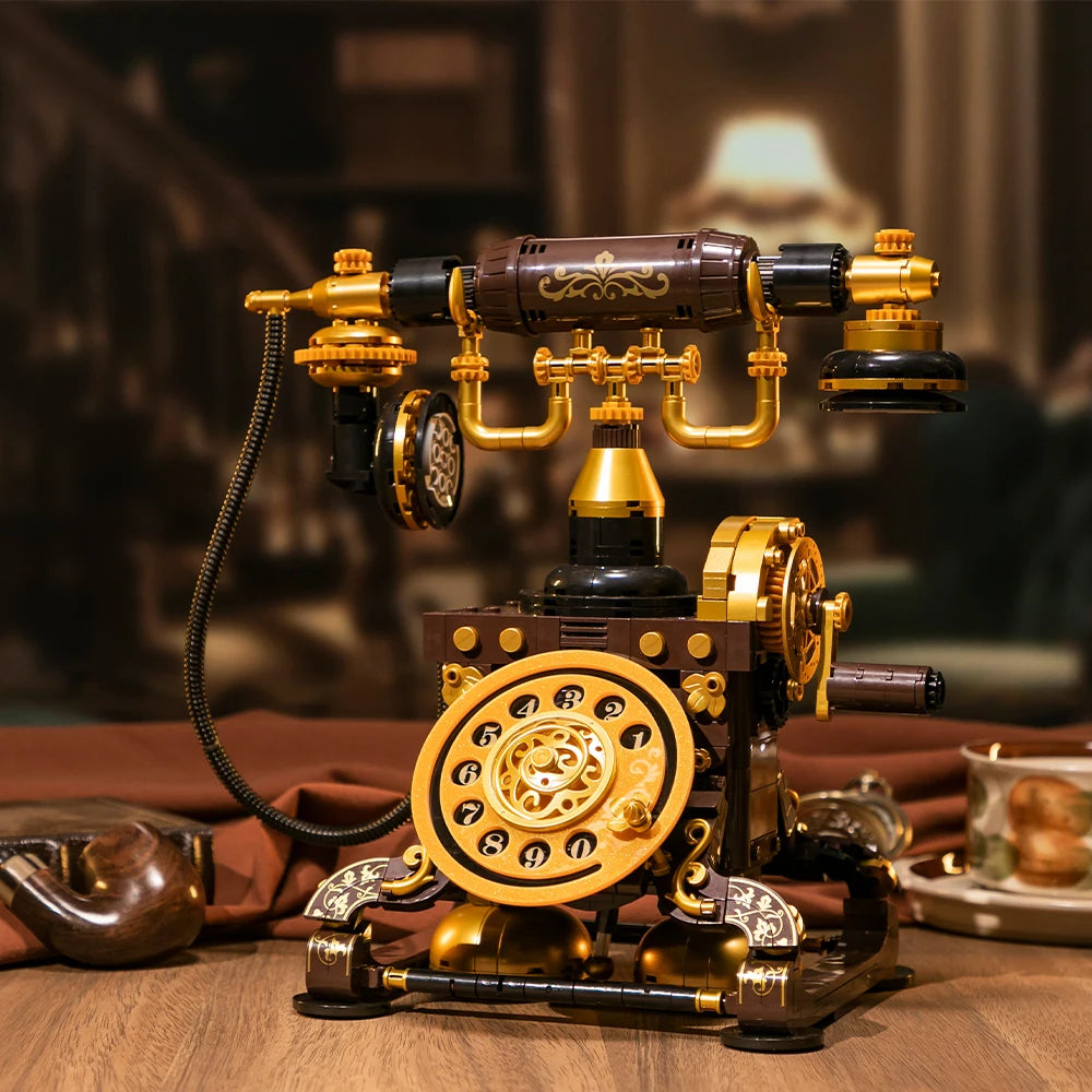 Retro Vintage Rotary Phone Building Set