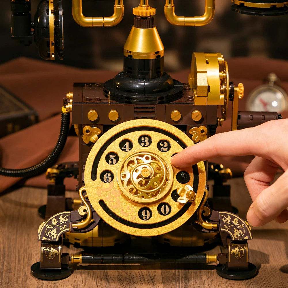 Retro Vintage Rotary Phone Building Set
