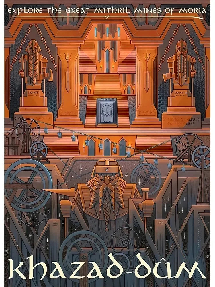 Middle Earth Landmarks Canvas Posters