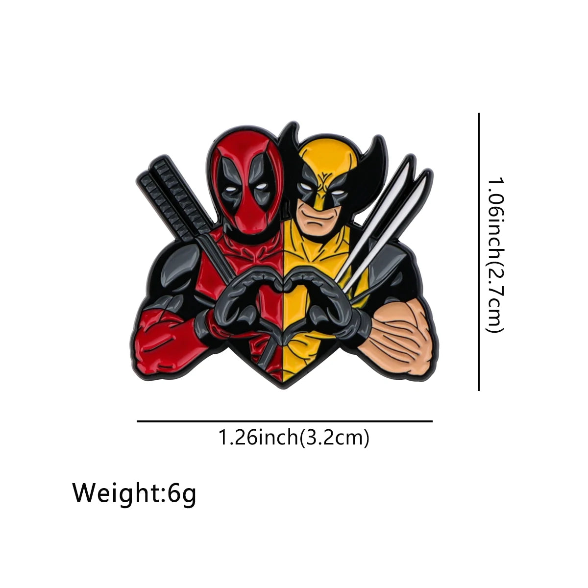 Deadpool Wolverine Enamel Pin