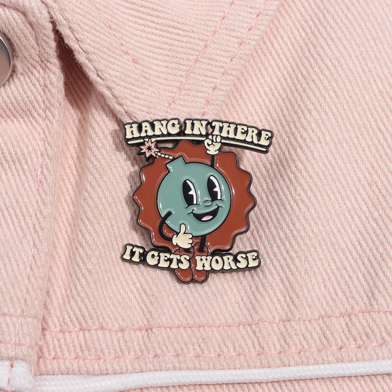 Hang In There Enamel Pins