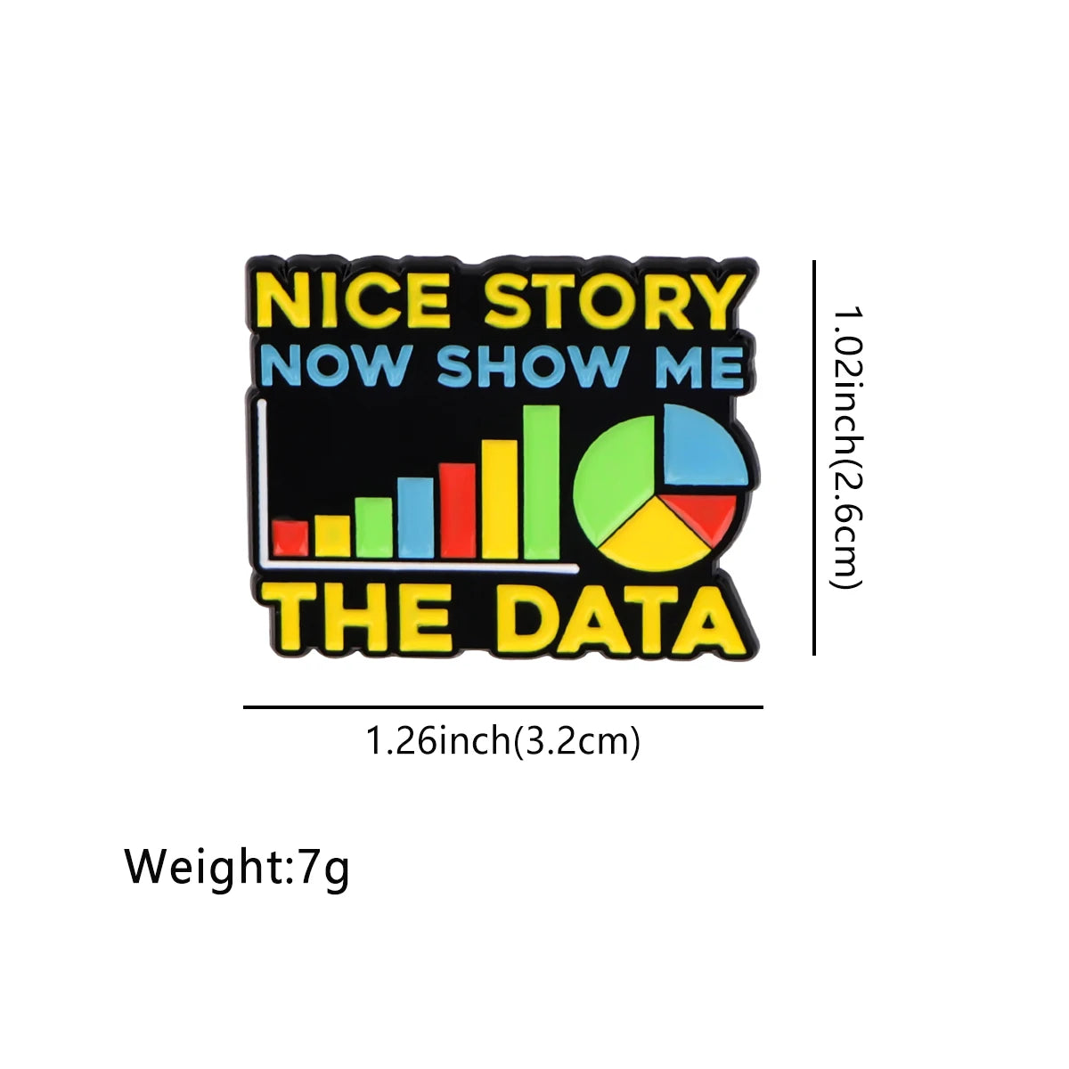 Show Me Data Enamel Pins