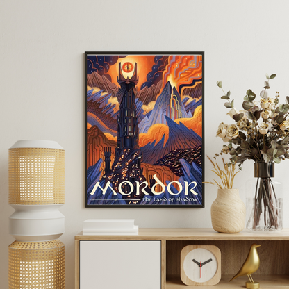 Middle Earth Landmarks Canvas Posters