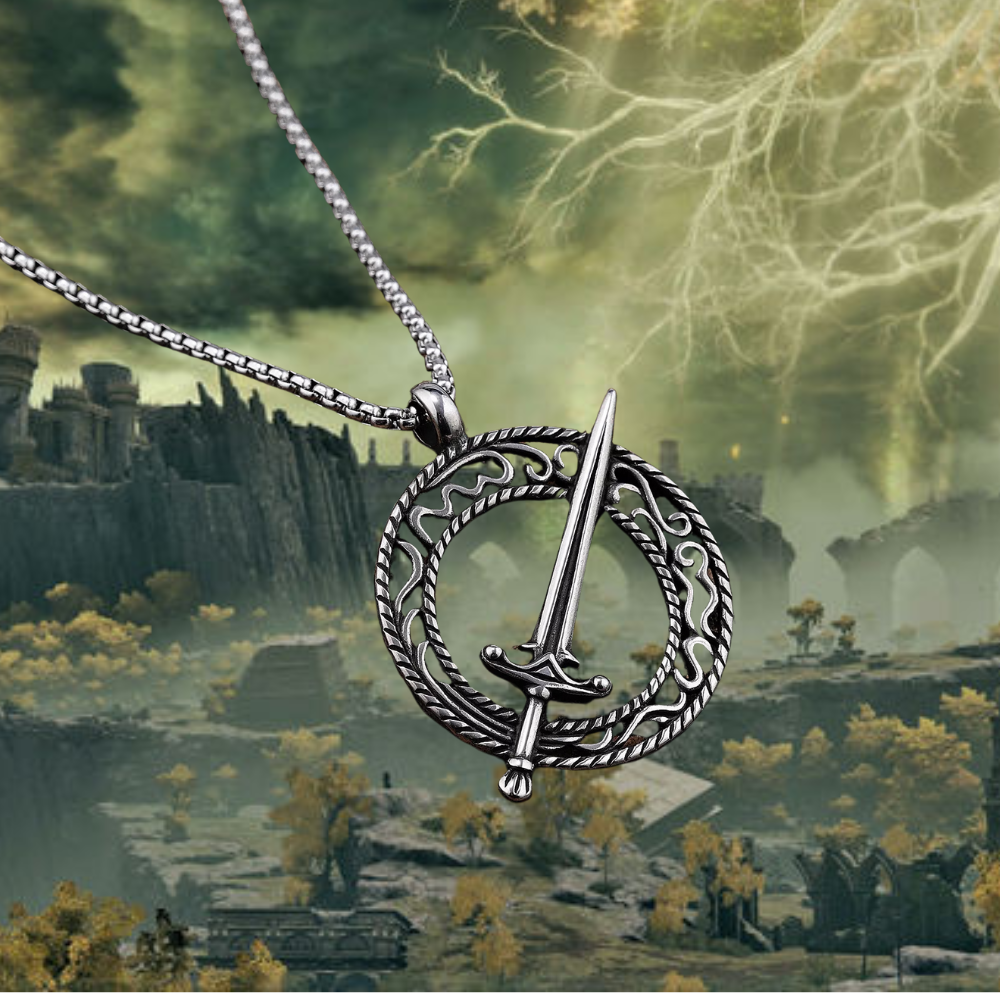 Blade of The Dark Moon Pendant Necklace