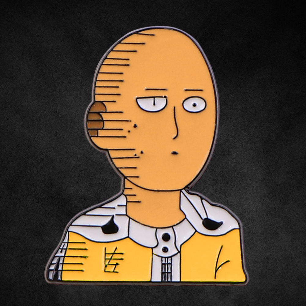 Saitama Emote Enamel Pin