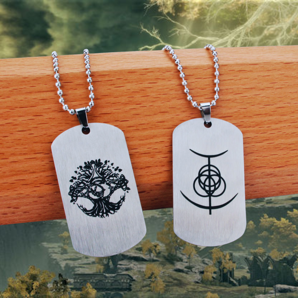 Elden Ring Dog Tag Keychains and Necklaces