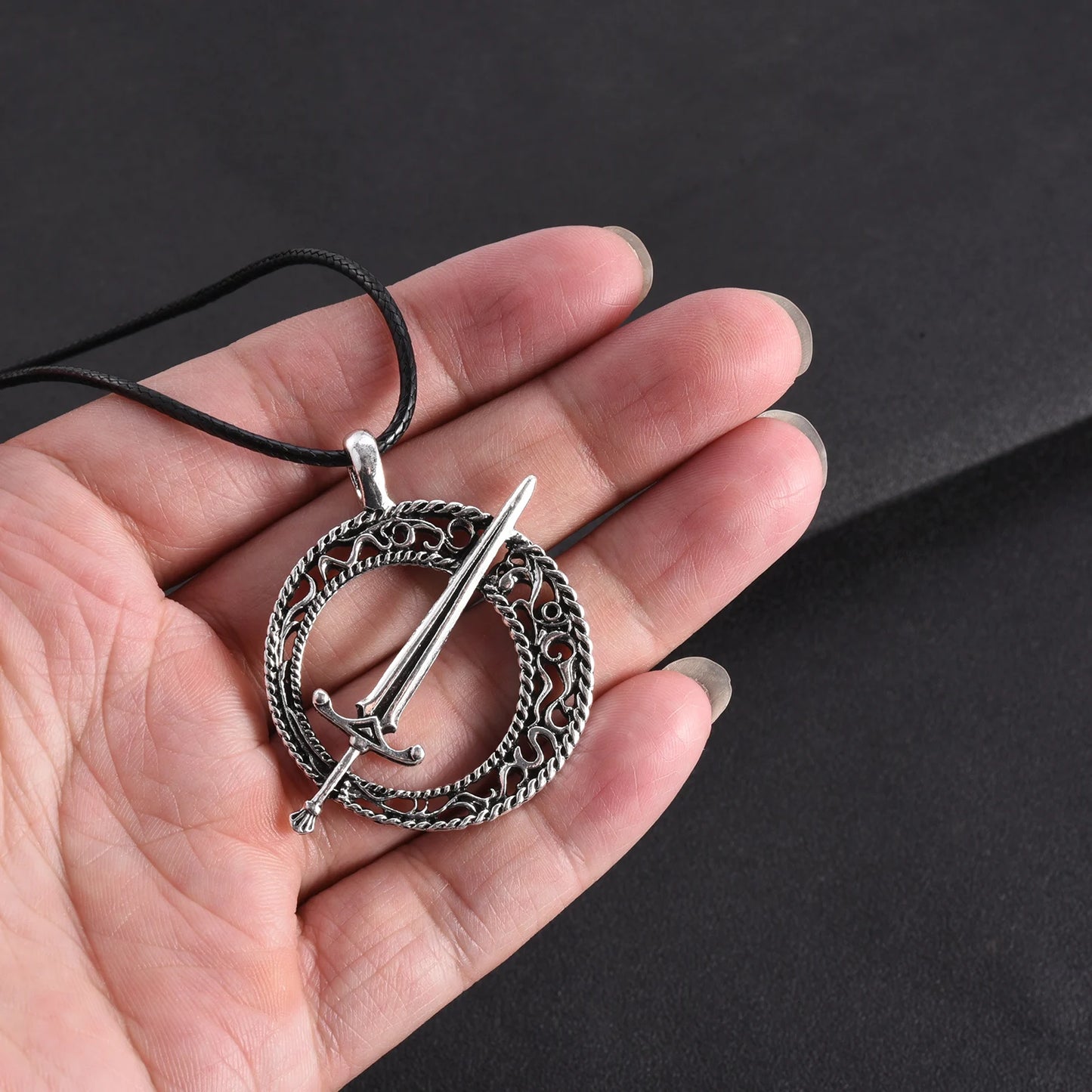 Blade of The Dark Moon Pendant Necklace