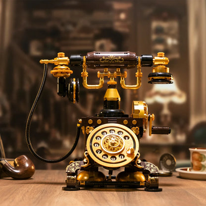 Retro Vintage Rotary Phone Building Set