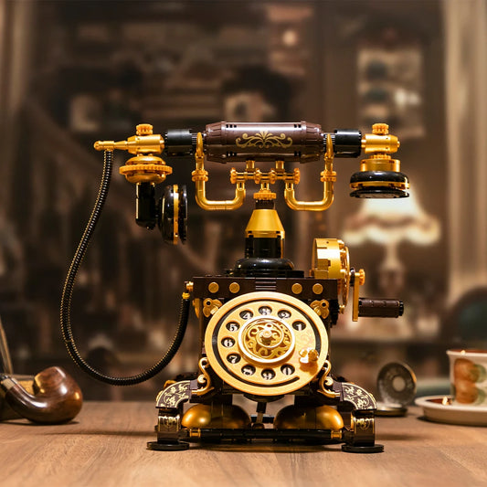 Retro Vintage Rotary Phone Building Set