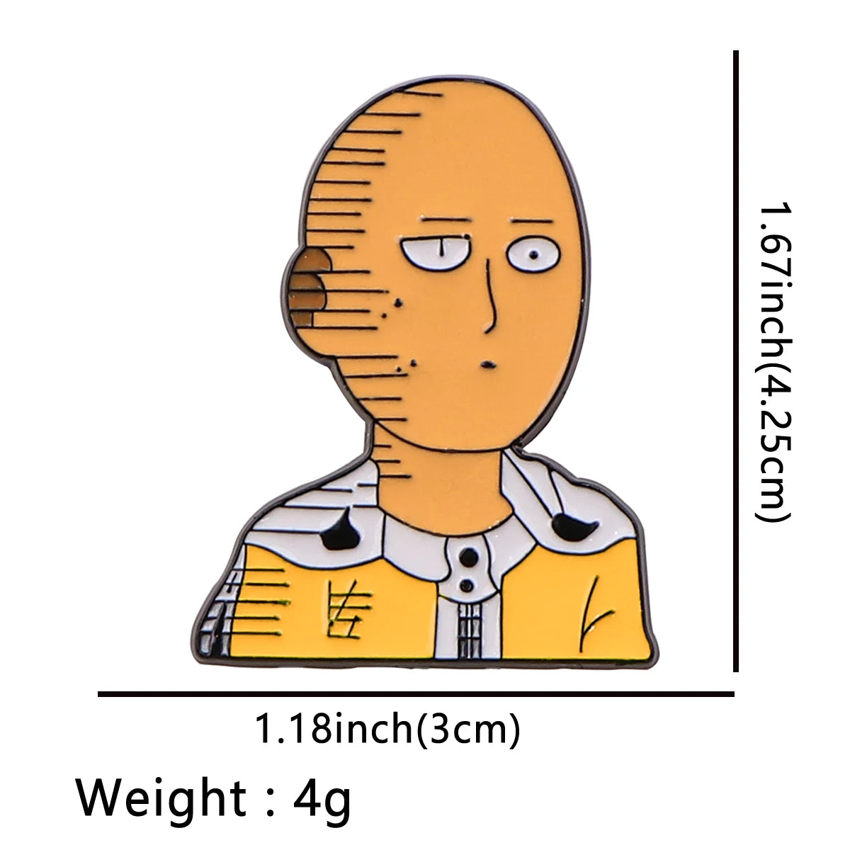 Saitama Emote Enamel Pin