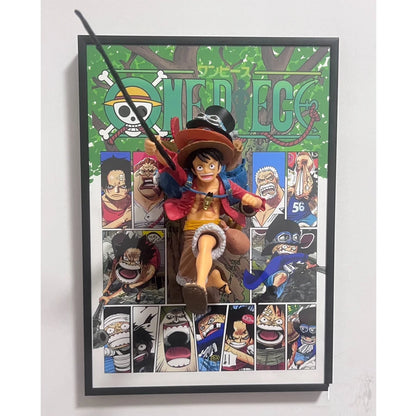 30cm One Piece Luffy, Ace and Sabo Figure Art Posters