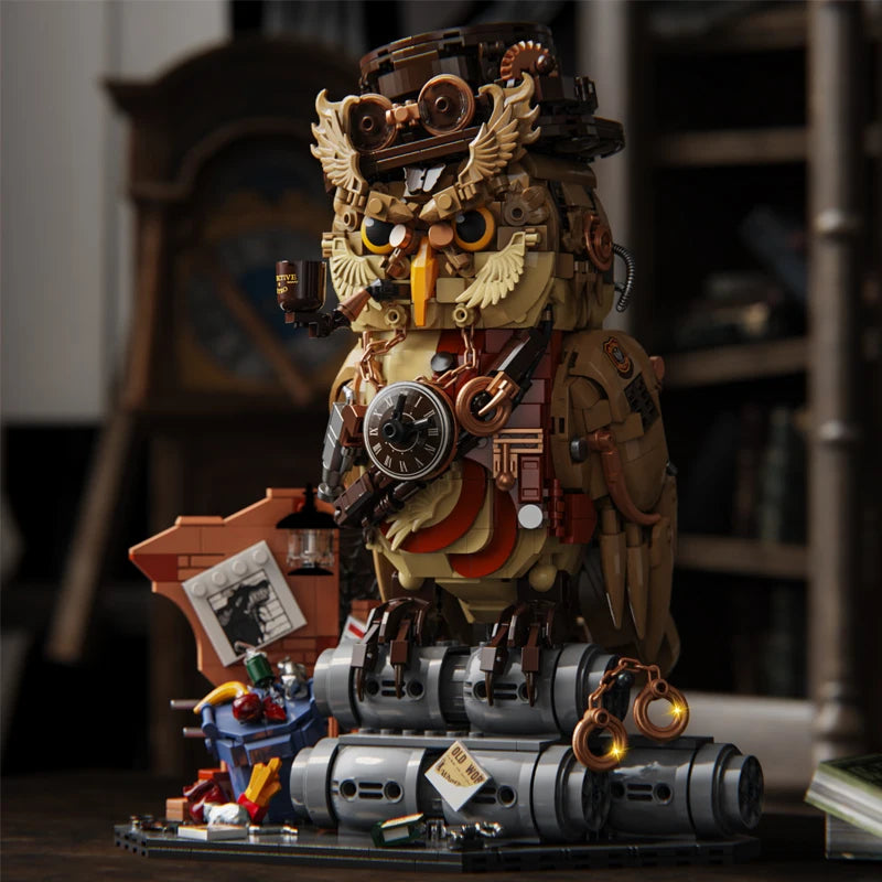 Steampunk Owl Building Set 1286 Pieces