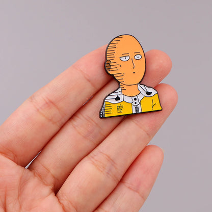 Saitama Emote Enamel Pin