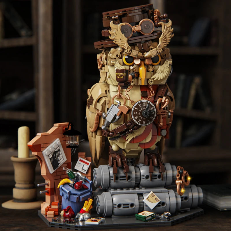 Steampunk Owl Building Set 1286 Pieces