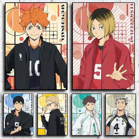 Haikyuu Anime Characters Canvas Posters