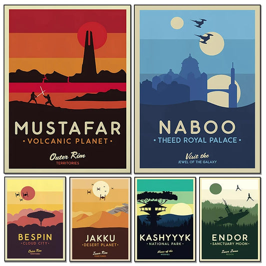 Star Wars Planets Canvas Posters