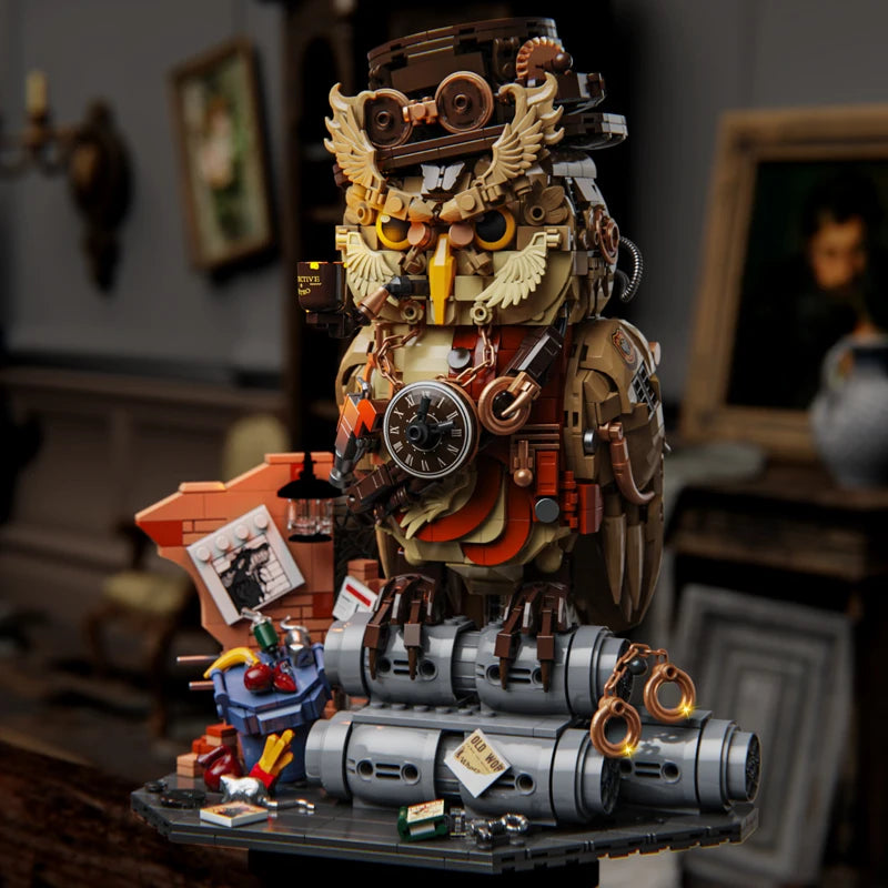 Steampunk Owl Building Set 1286 Pieces