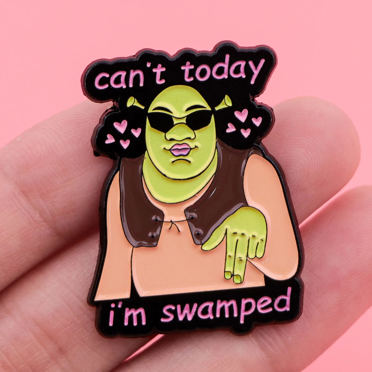 Swamped Shrek Enamel Pin