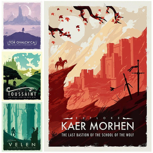 The Witcher Locations Canvas Posters