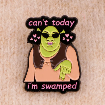 Swamped Shrek Enamel Pin