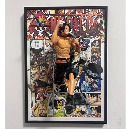 30cm One Piece Luffy, Ace and Sabo Figure Art Posters