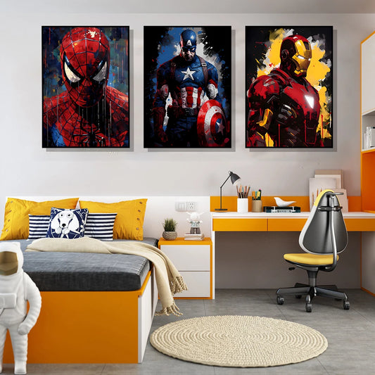 Marvel and DC Superheroes Canvas Posters