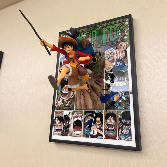 30cm One Piece Luffy, Ace and Sabo Figure Art Posters