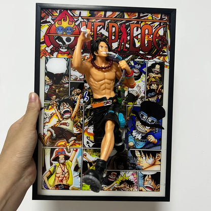 30cm One Piece Luffy, Ace and Sabo Figure Art Posters