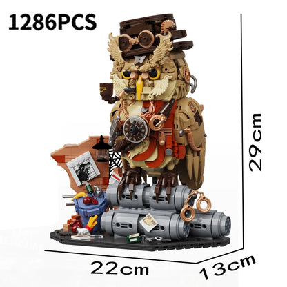 Steampunk Owl Building Set 1286 Pieces