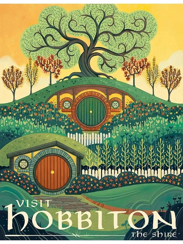 Middle Earth Landmarks Canvas Posters