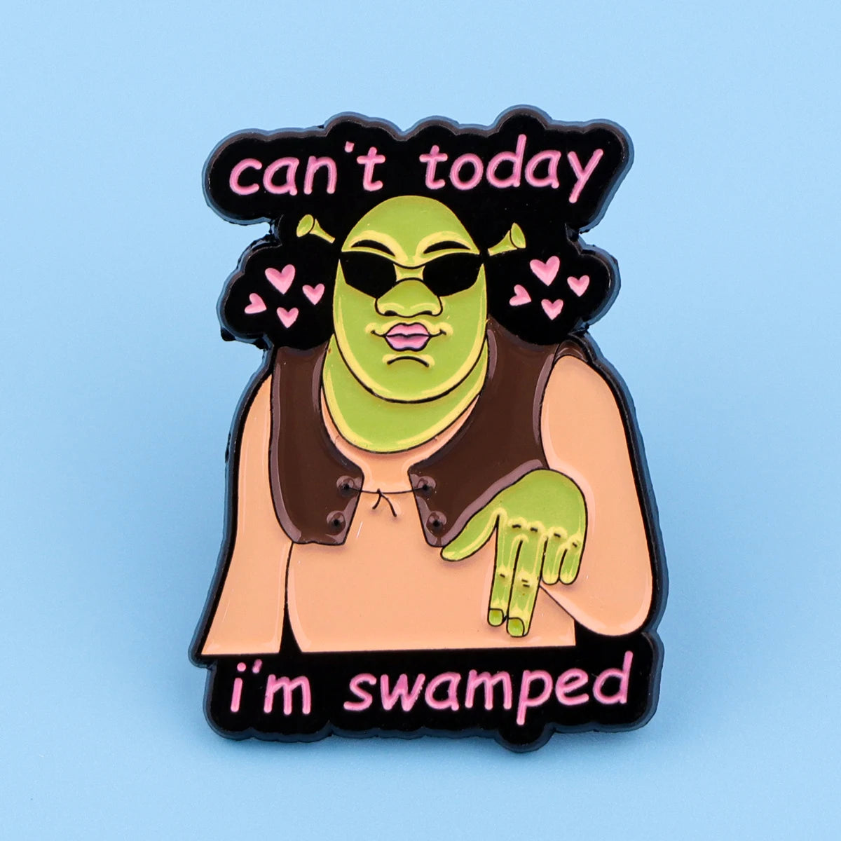 Swamped Shrek Enamel Pin