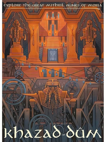 Middle Earth Landmarks Canvas Posters