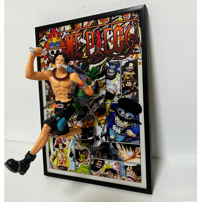 30cm One Piece Luffy, Ace and Sabo Figure Art Posters
