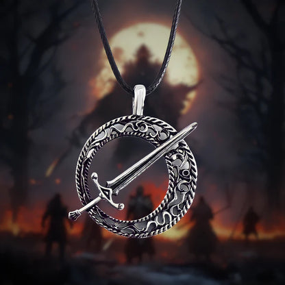 Blade of The Dark Moon Pendant Necklace