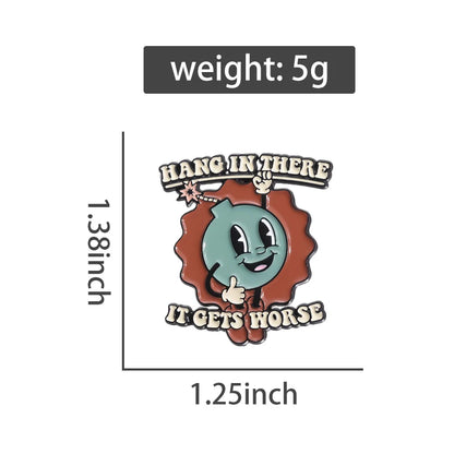 Hang In There Enamel Pins